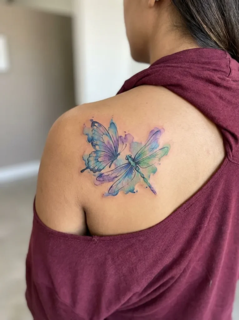 Watercolor Butterfly and Dragonfly Blend