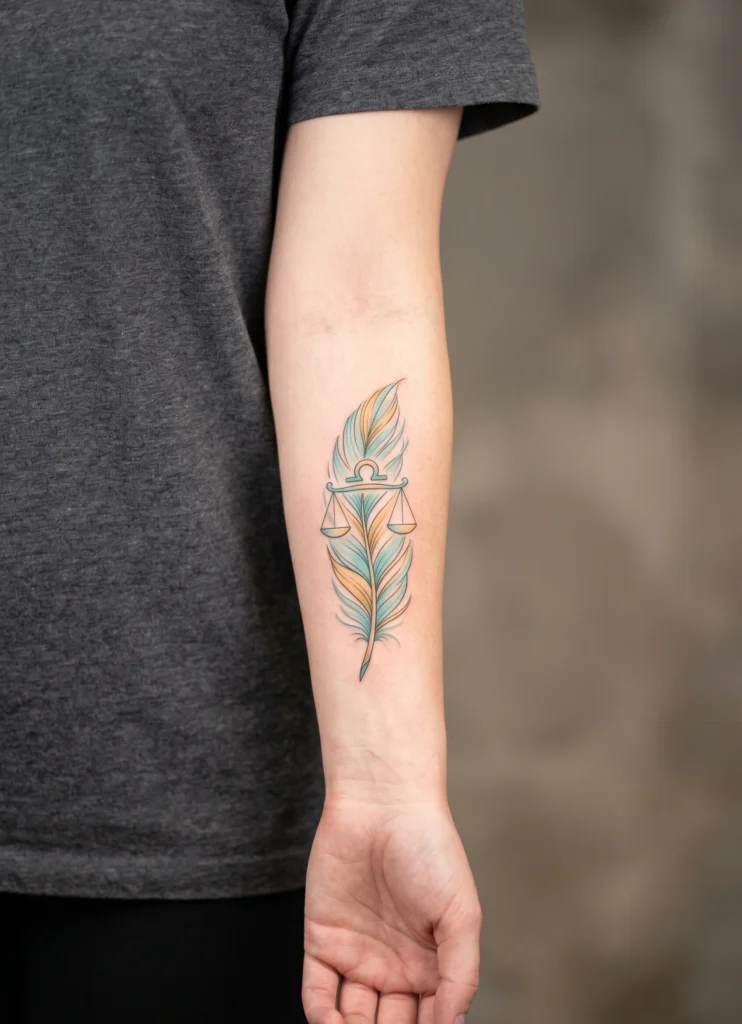 Airy Feather and Libra Symbol Fusion