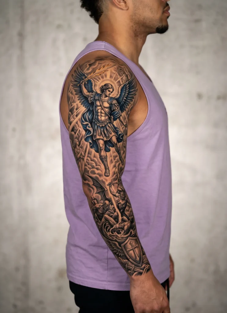 Archangel Michael Sleeve Composition
