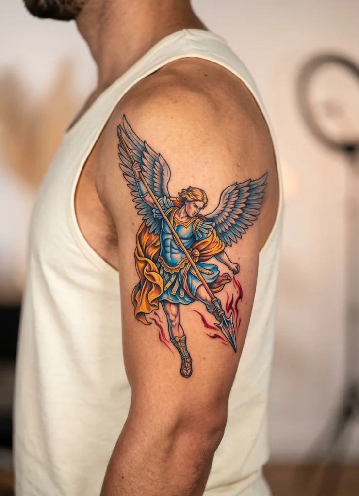 Archangel Michael with Spear Attack