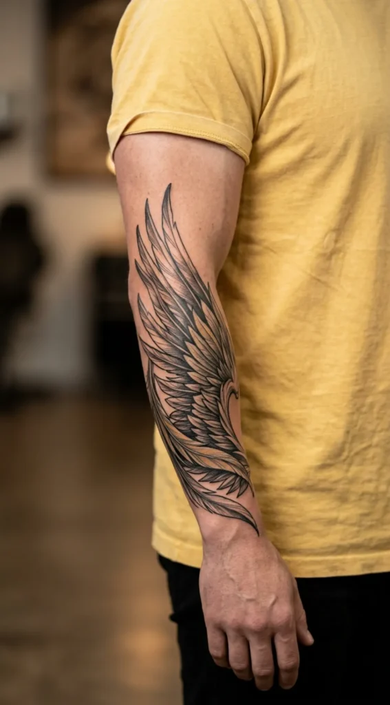 Archangel Wings Flowing Forearm Wrap