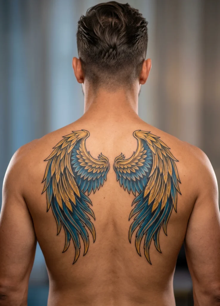 Archangel Wings Spread Across Back