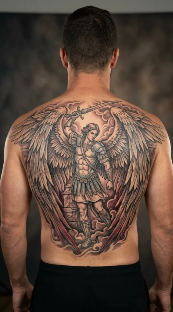 Archangel Wings Spread Wide Back Piece