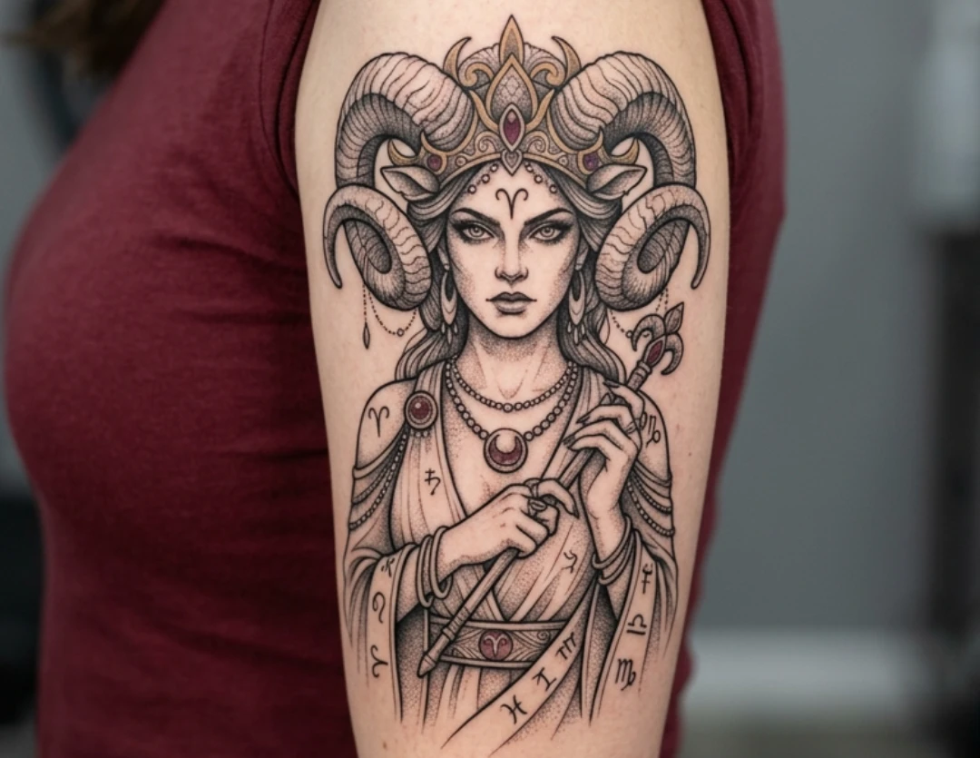 Aries Zodiac Tattoos for Women