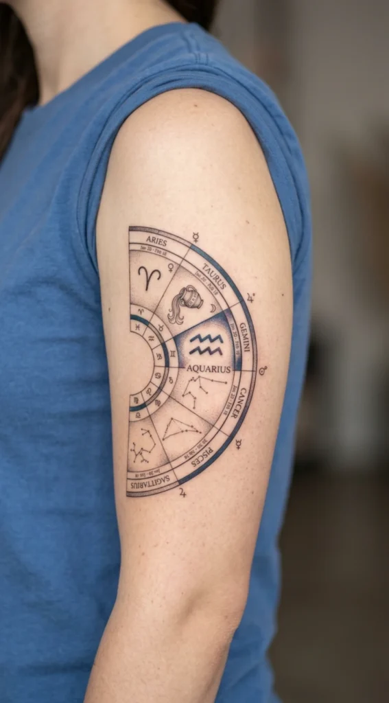 Astrology Wheel Aquarius Segment