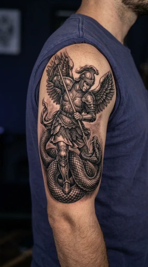 Black and Grey Serpent Fight Realism