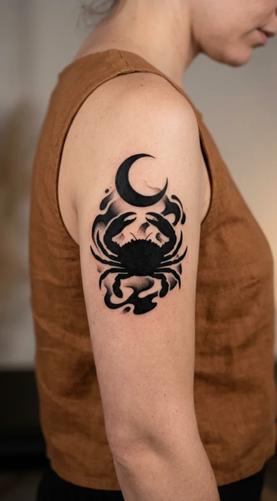 Blackwork Cancer Shadow Silhouette