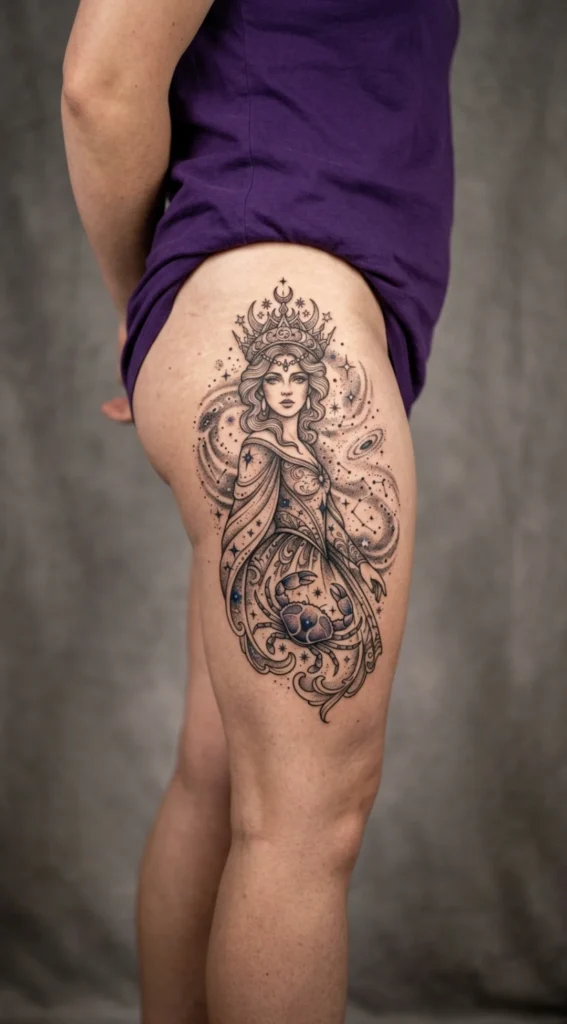 Celestial Cancer Queen Illustration