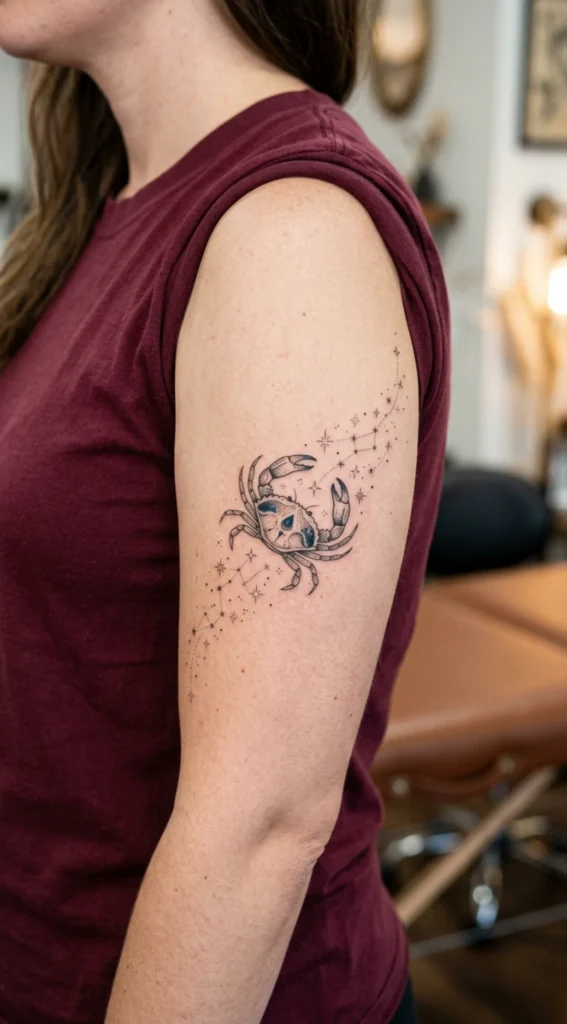 Celestial Crab with Star Trail