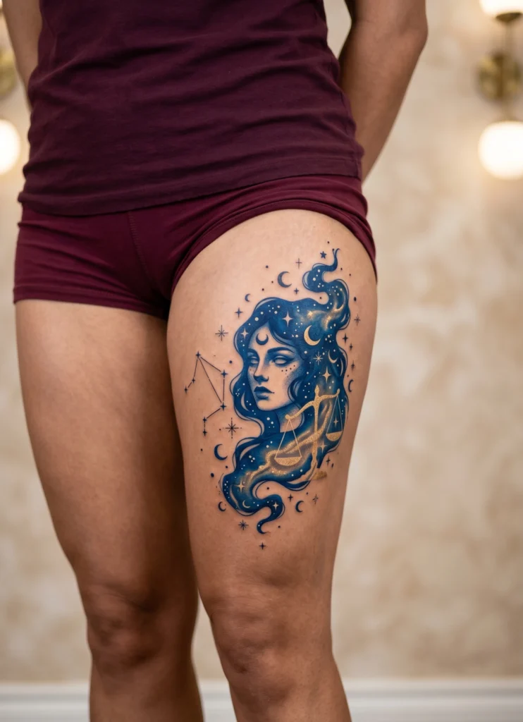 Celestial Woman with Libra Aura
