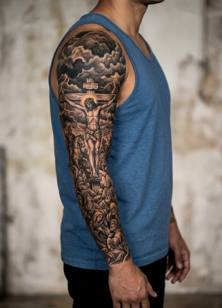Christ Crucifixion Wraparound Sleeve