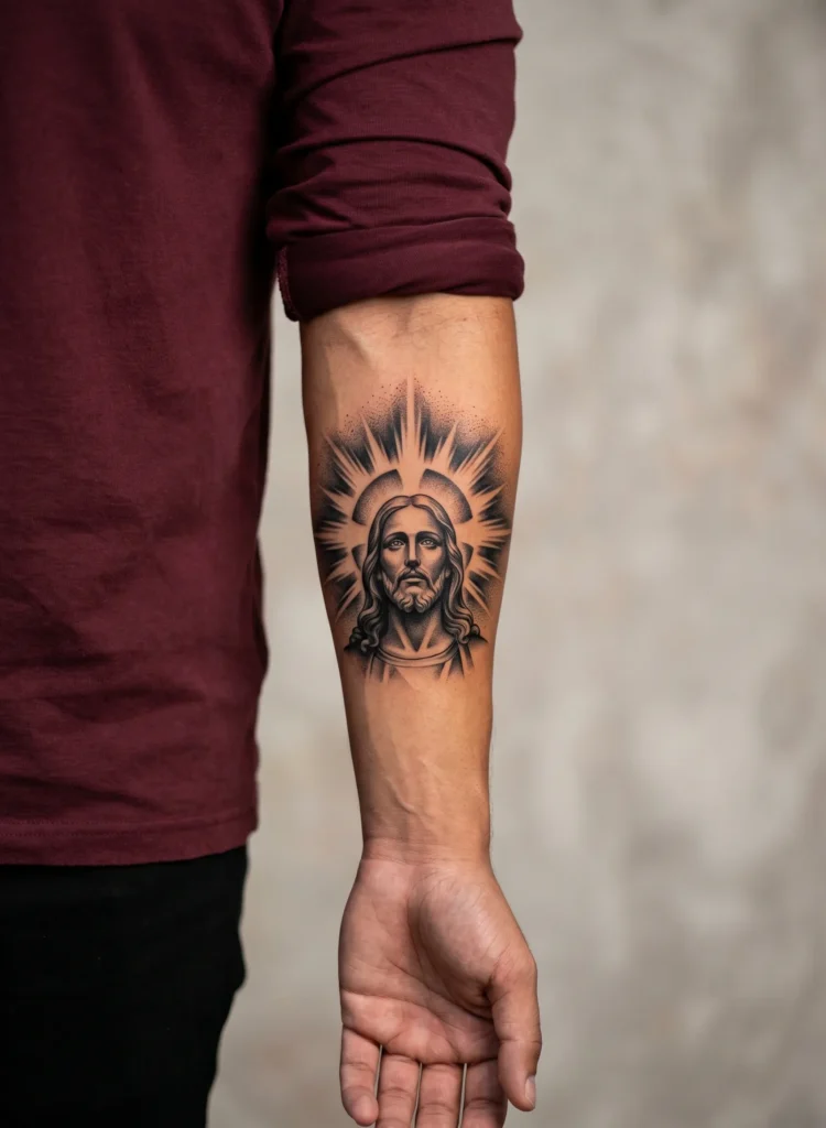 Christ with Halo Forearm Glow