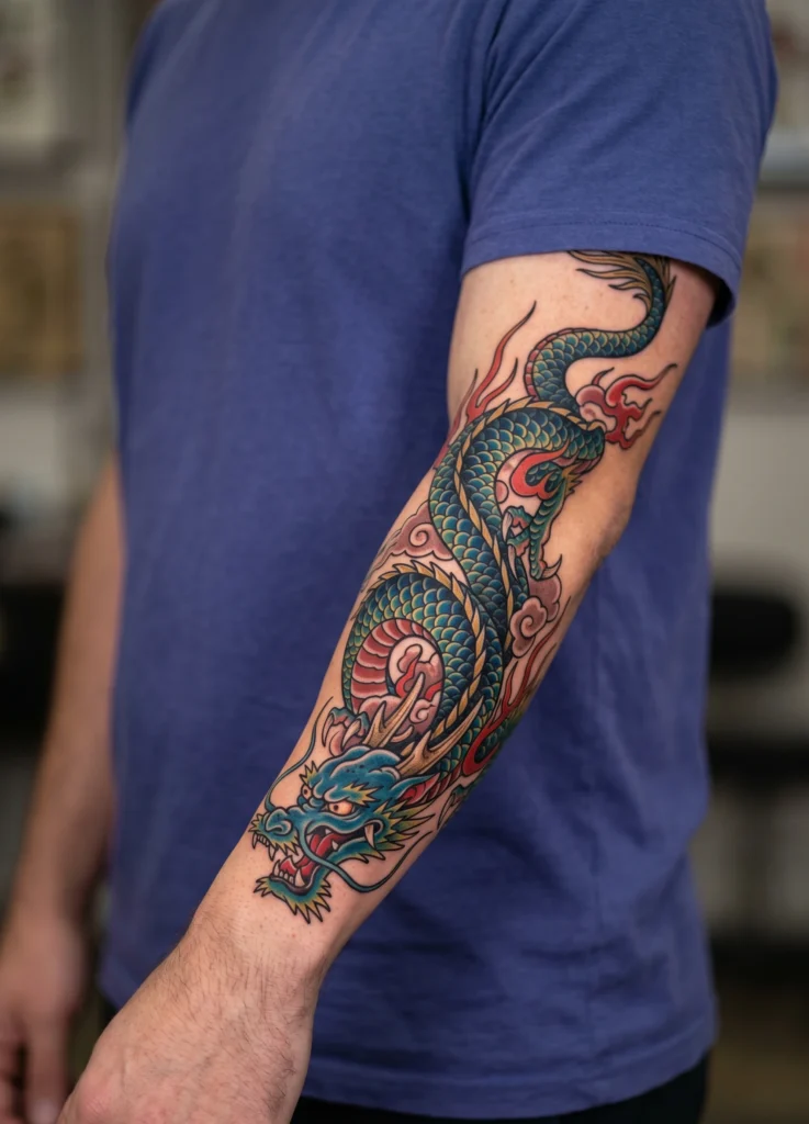 Coiling Dragon Forearm Wrap