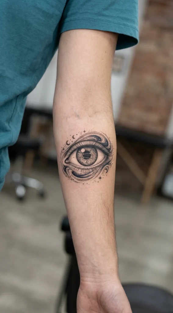 Cosmic Eye with Zodiac Center Focus