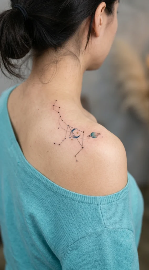 Cosmic Libra Constellation Shoulder Piece