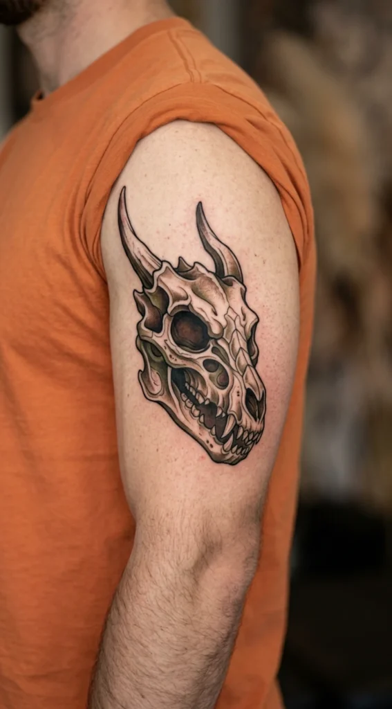 Dragon Skull Head Design