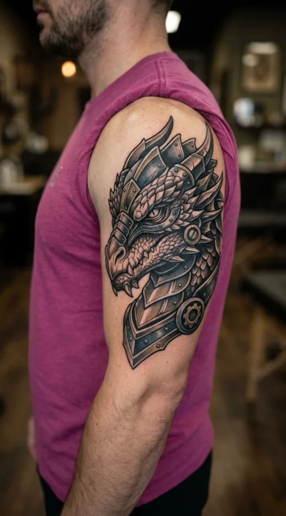 Dragon and Armor Hybrid Head