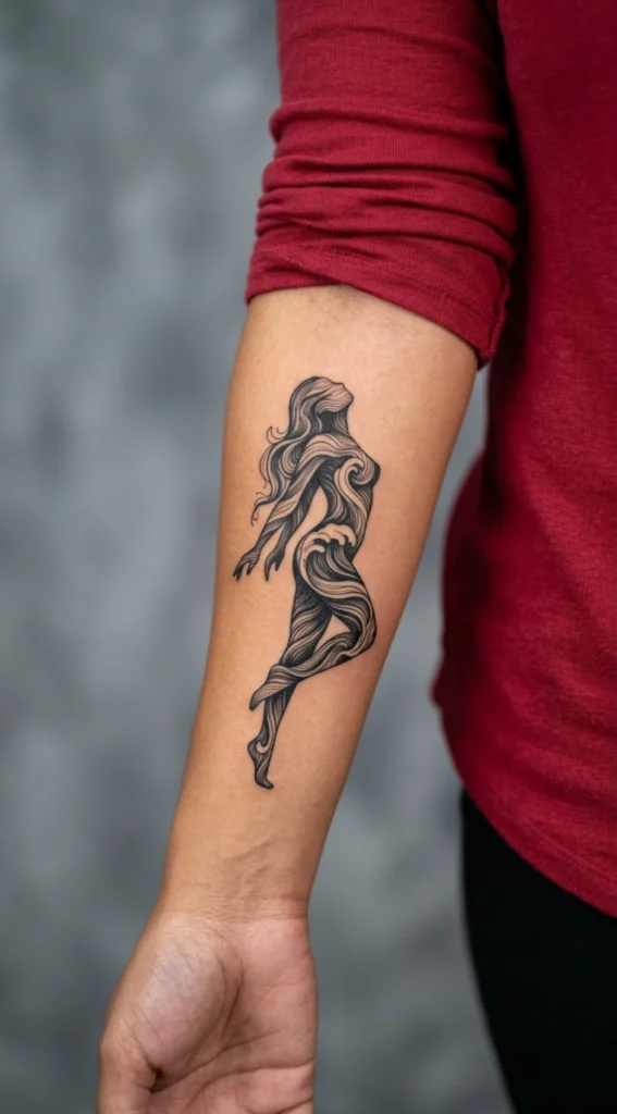 Dreamy Water Wave Female Figure