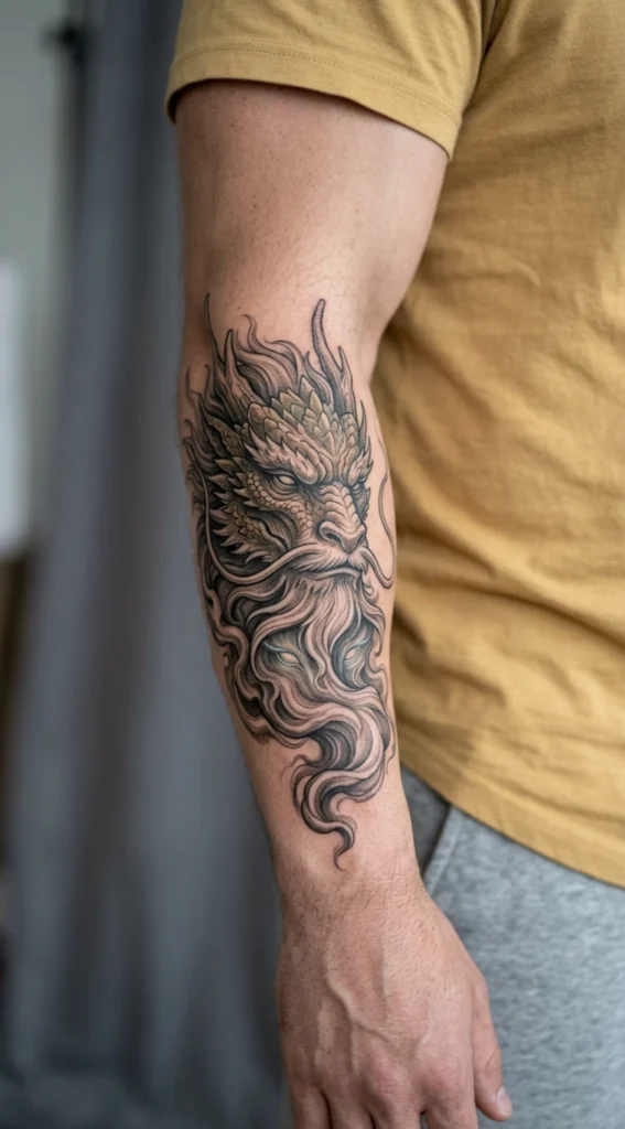 Elder Dragon with Smoke Beard