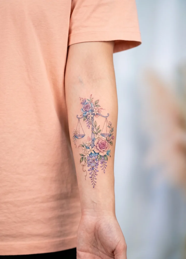 Elegant Scales with Floral Accents