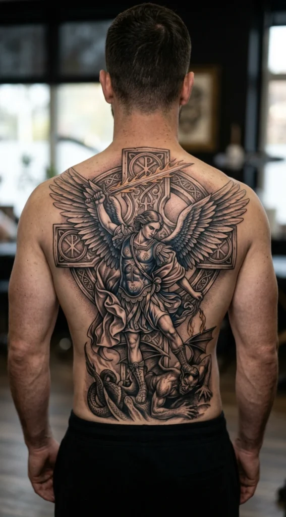 Full Back Michael and Cross composition