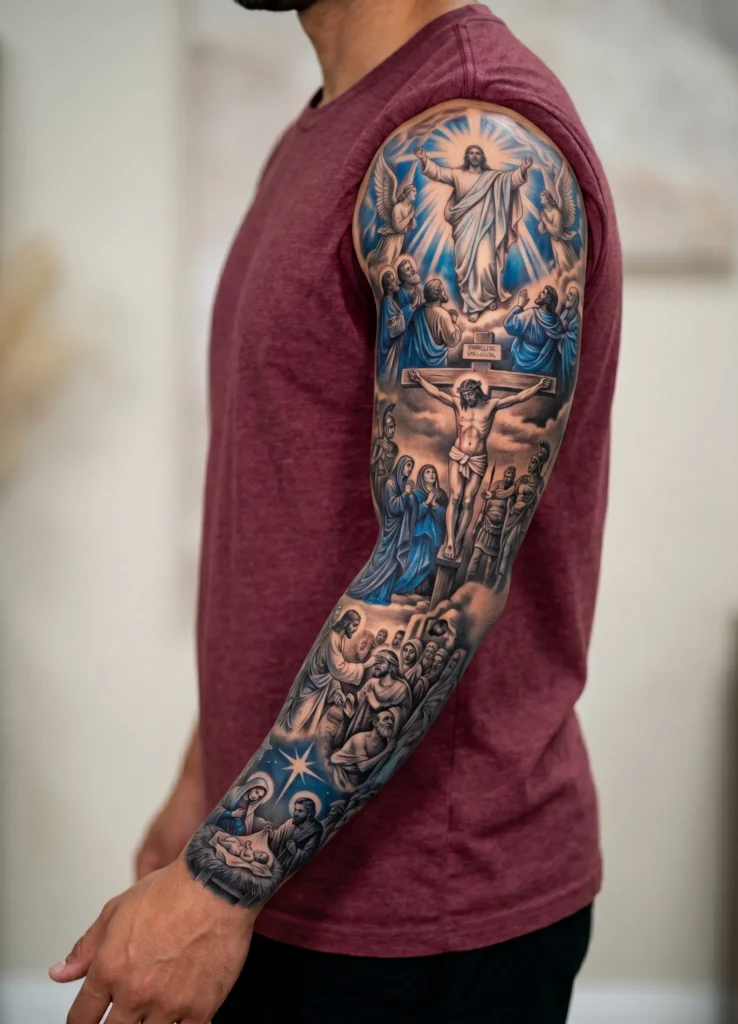 Full Realism Jesus Storytelling Sleeve