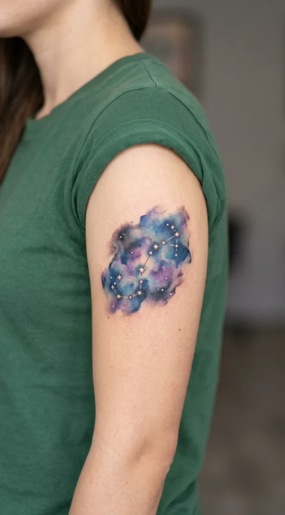 Galaxy Background Zodiac Stars