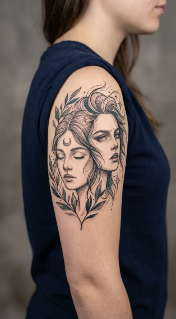 Gemini Dual Personality Portrait