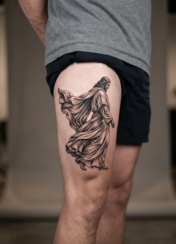 Jesus with Flowing Robe Wind Effect