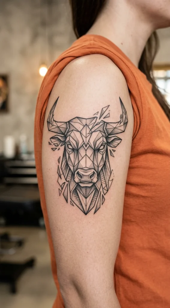 Geometric Fractured Bull Head