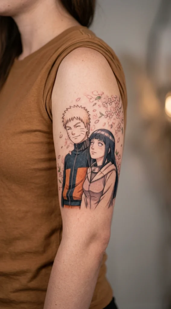 Hinata and Naruto Romantic Anime Scene