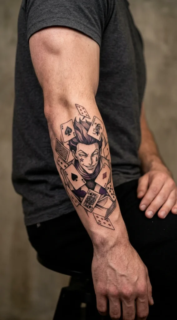 Hisoka Playing Card Chaos Tattoo