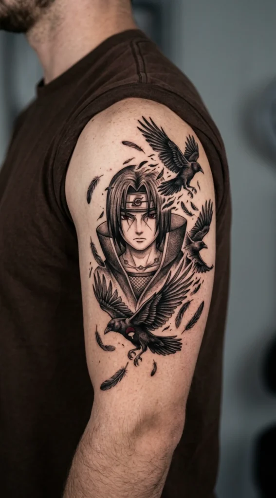Itachi Crow Illusion Portrait