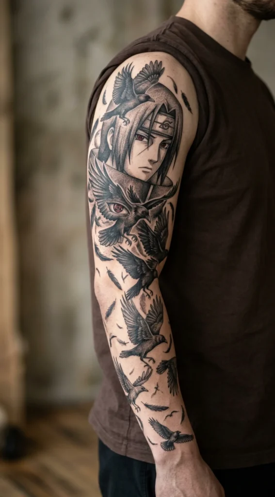 Itachi Uchiha Crow Illusion Sleeve