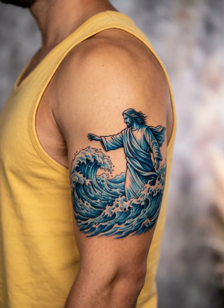 Jesus Calming Ocean Waves