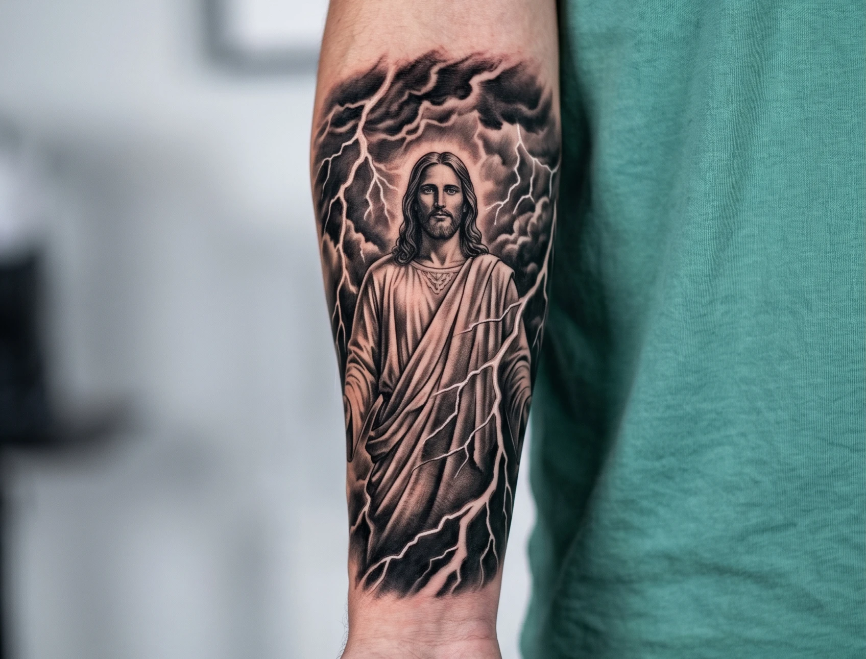 Jesus Forearm Tattoo Ideas