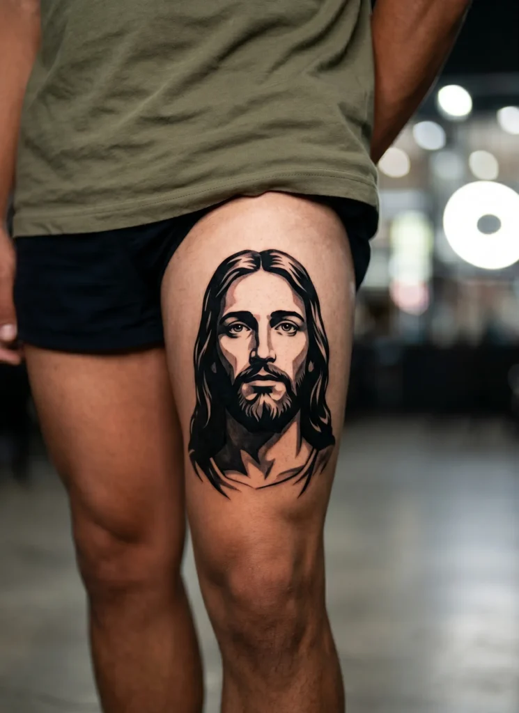 Jesus Portrait High Contrast Shading