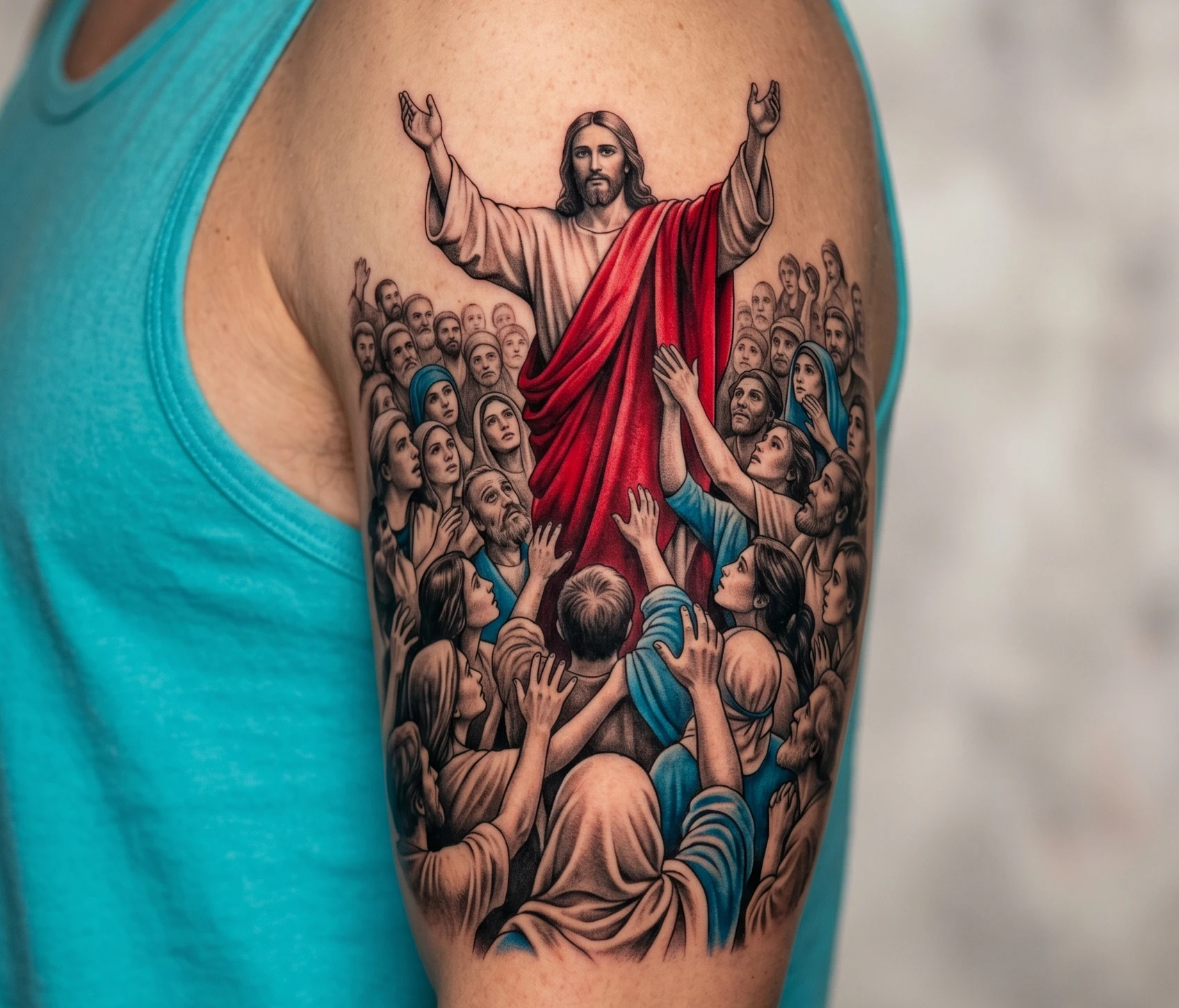 Jesus Realism Tattoo Ideas