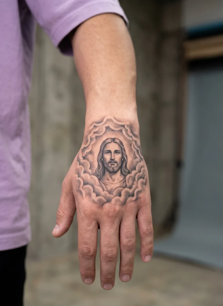 Jesus Under Cloud Hand Design