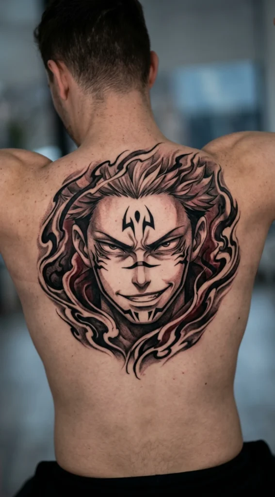 Jujutsu Kaisen Sukuna Face Cursed Energy
