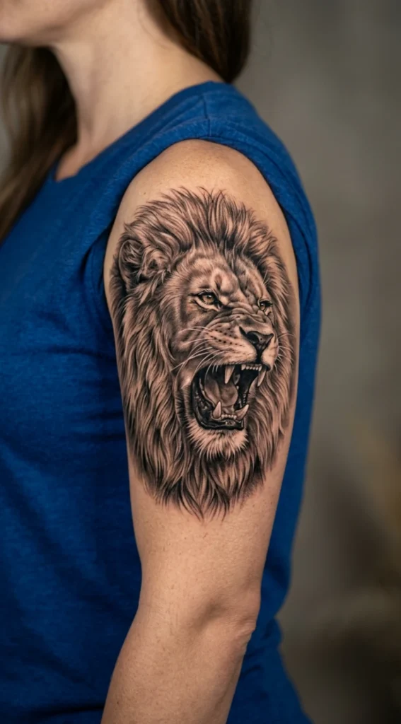 Leo Roaring Lion Realism Style