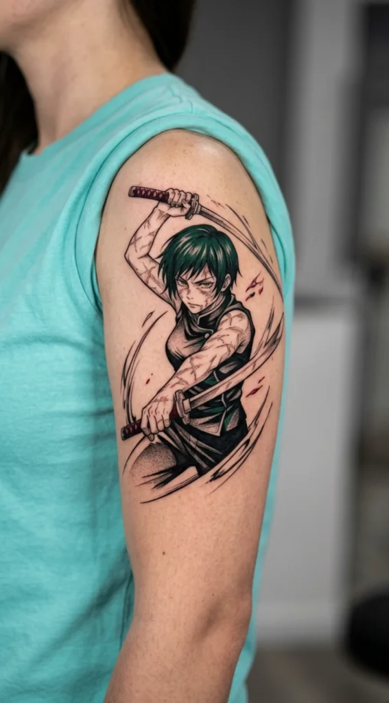 Maki Zenin Dual Blade Action Pose