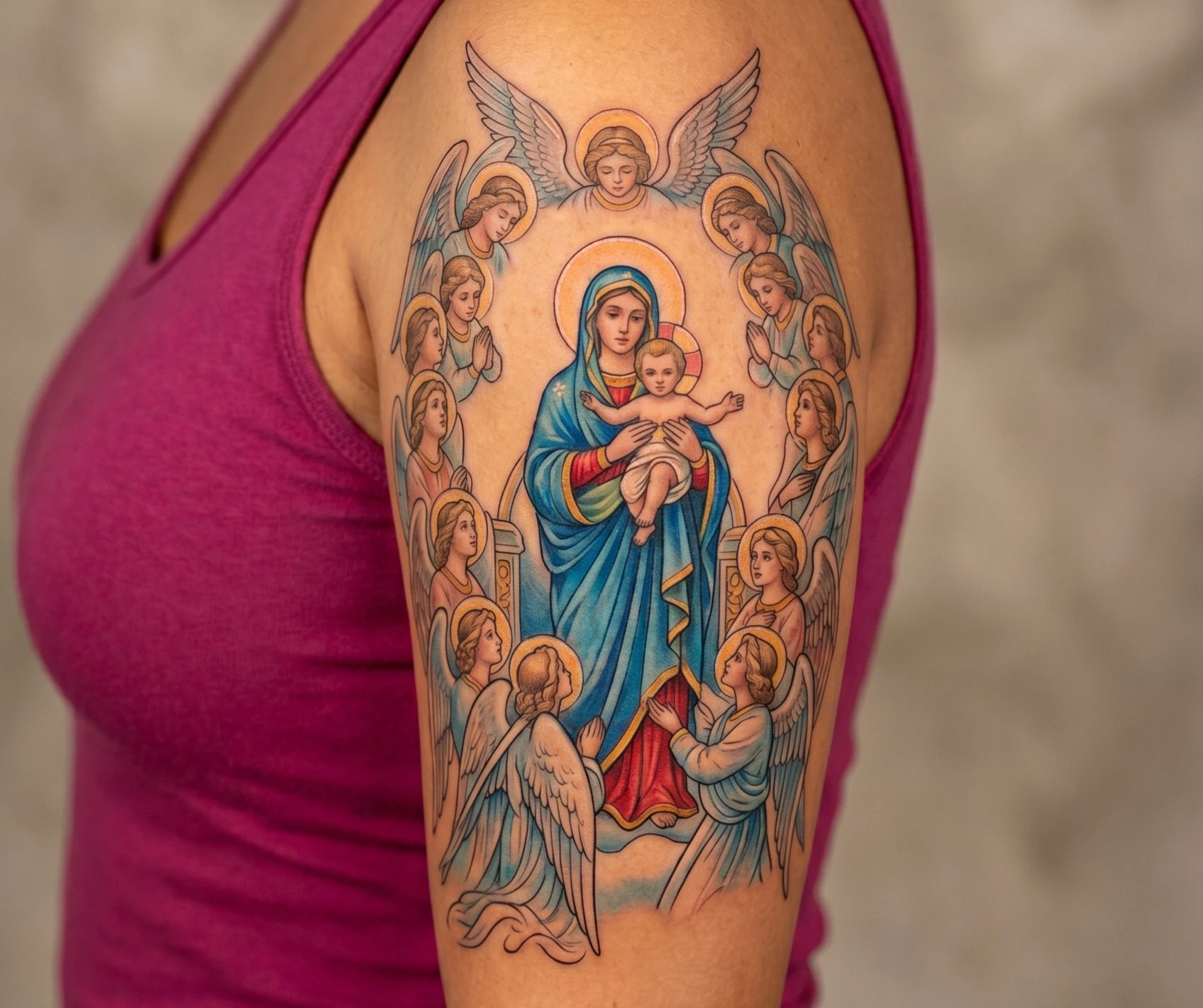 Mary and Jesus Tattoo Ideas