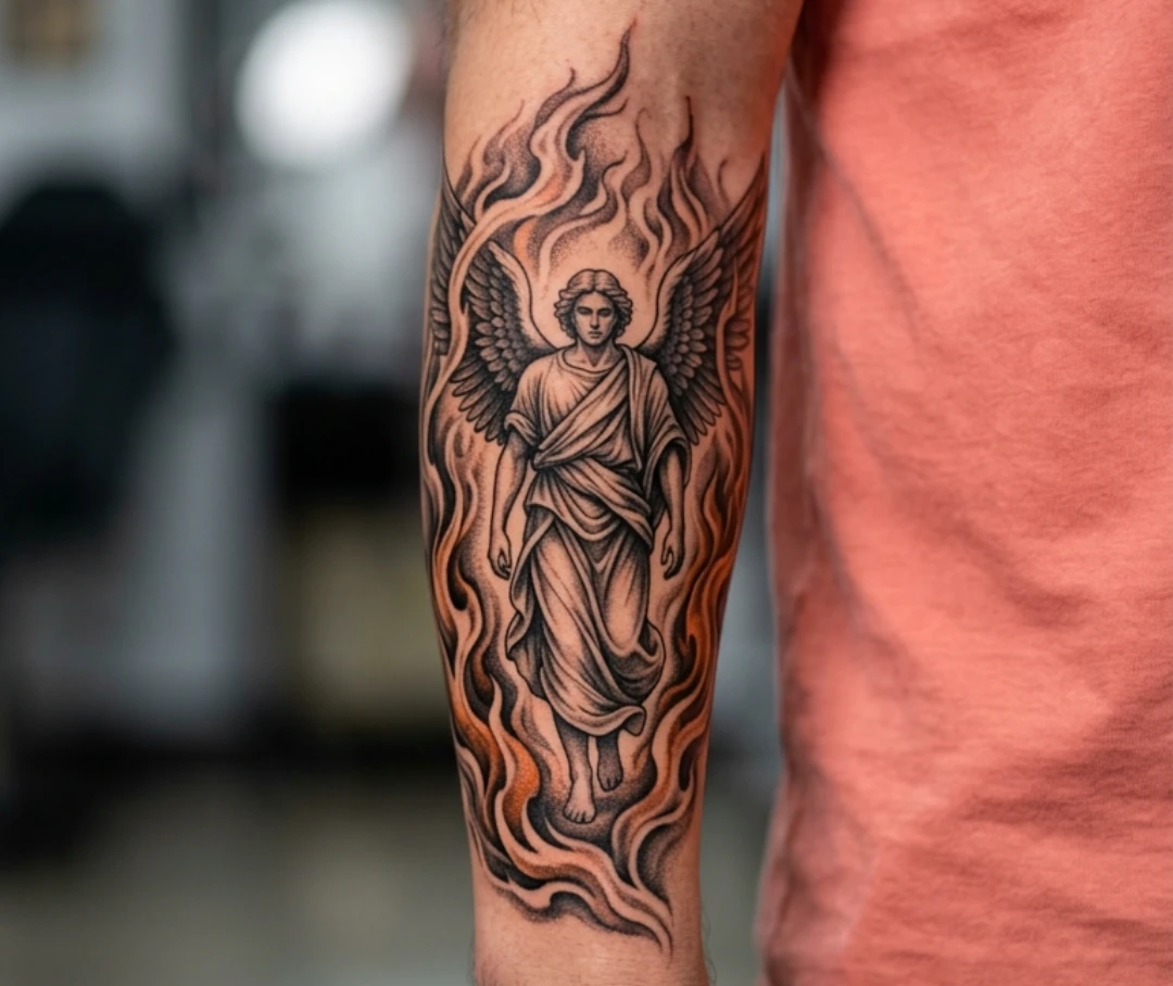 Saint Michael Forearm Tattoo Concepts