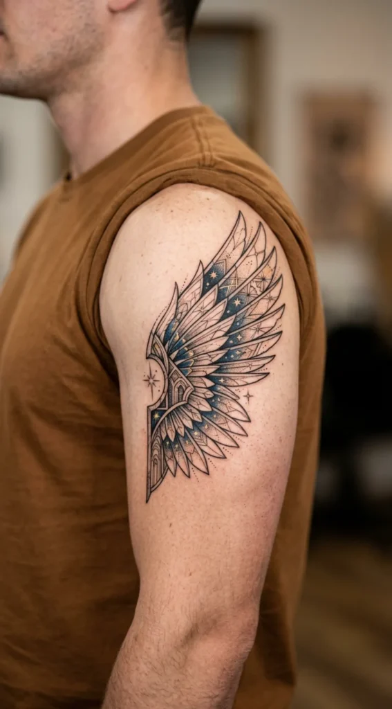 Michael with Celestial Wings Detail