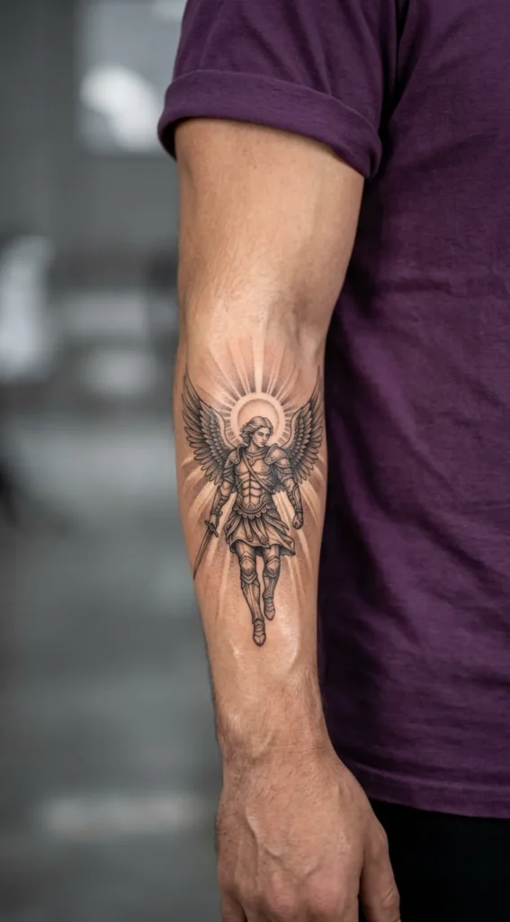 Michael with Radiant Halo Forearm Glow