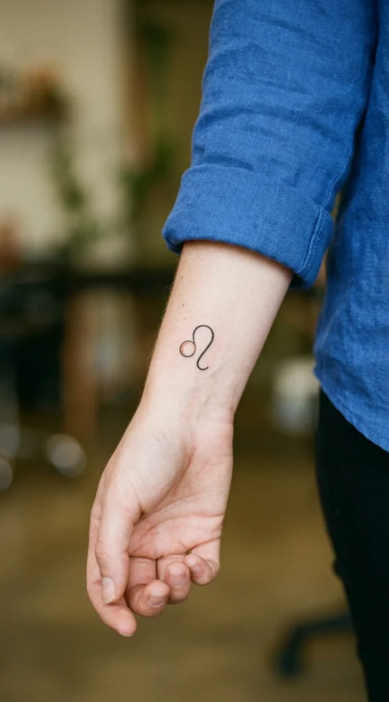 Minimal Leo Zodiac Symbol