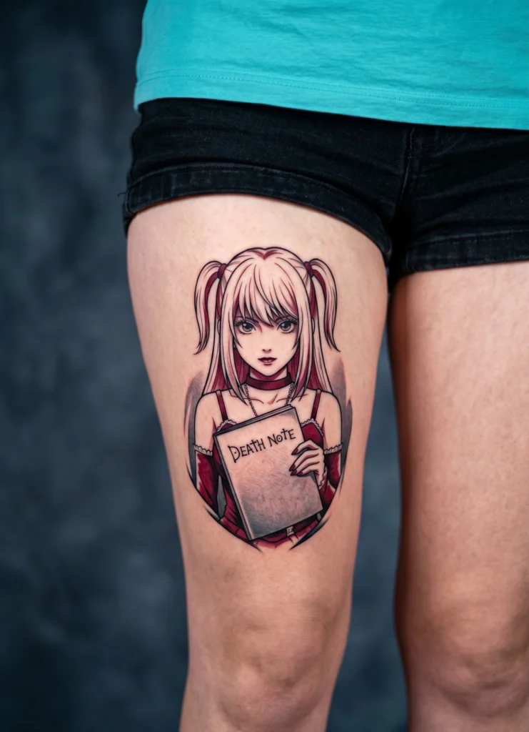 Misa Holding Death Note with Dark Aesthetic