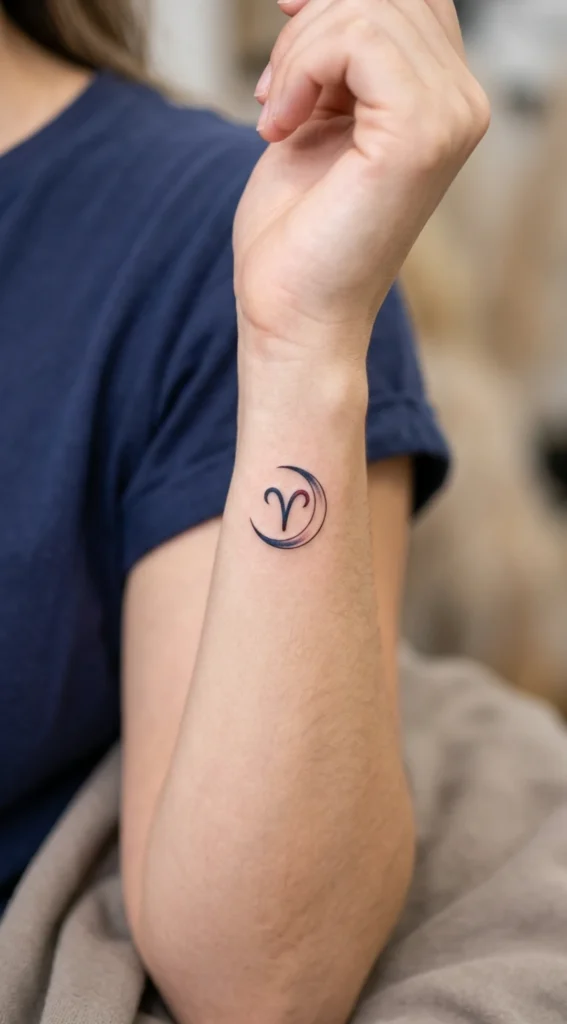  Moon and Aries Glyph Fusion