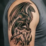 Neo Traditional Dragon Tattoo